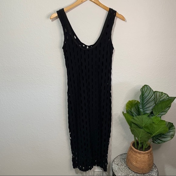 NWT Tracy Reese Black Fitted Tank Midi Dress Size Small $348 - Picture 4 of 9